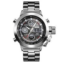 Модные мужские часы SKMEI 1515SI SILVER | Тактические часы | Часы наручные KE-877 электронные тактические