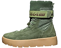 Женские ботинки Puma Scuba Boot Rihanna Fenty Olive