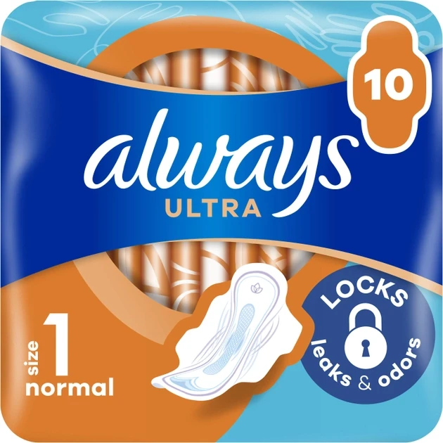 Гигиенические прокладки "Always ультра нормал" 4 капли (10шт. ) - фото 1 - id-p23621994