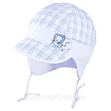 Шапочка для хлопчика TuTu 3-004576 (36-38, 40-42, 44-46) UV +50 Білий, 36-38 см.