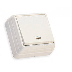 Вимикач Mutlusan Bron накладний зі світловим індикатором 1 кл. білий 47-20-05