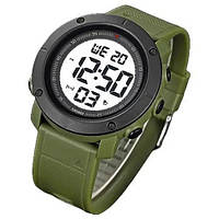 Часы наручные мужские SKMEI 2122AGWT ARMY GREEN-WHITE, армейские часы противоударные. RW-895 Цвет: зеленый
