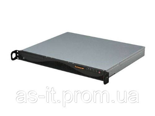 БУ Корпус для сервера 1U Supermicro CSE-512, 437x369x43мм, ATX, 2x3.5"