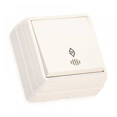 Вимикач Mutlusan Bron прохідний зі світловим індикатором 1 кл. білий 47-20-13