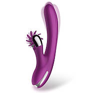 Вібратор із кліторальним стимулятором Action NoOne Vibrator Rotating Wheel, фото 3