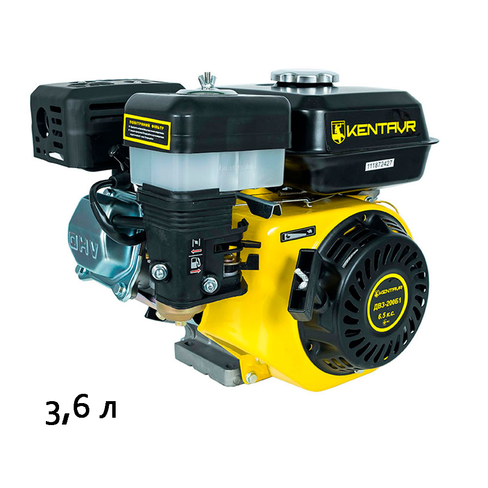 Бензиновий двигун Кентавр ДВЗ-200Б1 3,6 л для техніки, фото 1