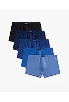 Набор из 5 шт. Трусы мужские шорты 5SMH-002 хлопок синий, голубой