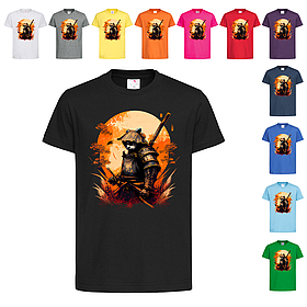 Чорна дитяча футболка З друком Samurai (24-1-13)