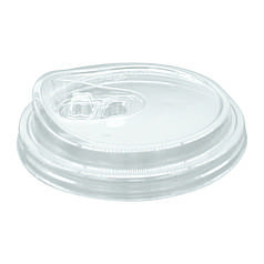 Кришка під PET стакан Плоска із затискачем 100шт/уп