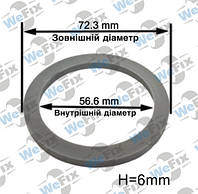 Центрирующее кольцо 72.3/56.6 MomoAvusMille Miglia 6mm