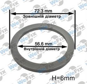 Центрувальне кільце 72.3/56.6 MomoAvusMille Miglia 6mm