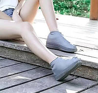 Силиконовые водонепроницаемые чехлы-бахилы для обуви от дождя и грязи, размер М 35-40