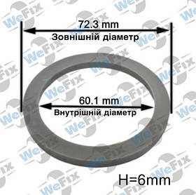 Центрувальне кільце 72.3/60.1 MomoAvusMille Miglia 6mm