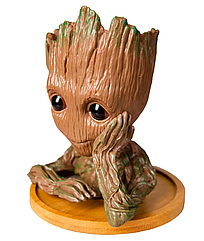 Горщик кашпо для квітів та канцелярії Грут Groot G1 з круглою підставкою