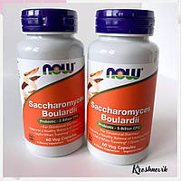 Now Saccharomyces Boulardii, пробіотик 5 млрд КУО, 60 капсул