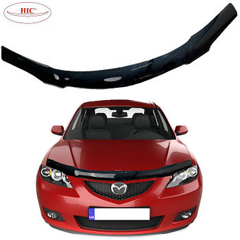 Дефлектор капота мухобойка HIC для Mazda 3 2003-2009 Седан Оригінал (FH-MA09)