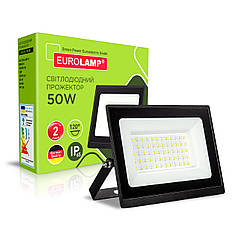 Світлодіодний прожектор Eurolamp з радіатором LED SMD 50W 6500К IP65 LED-FL-50(B)