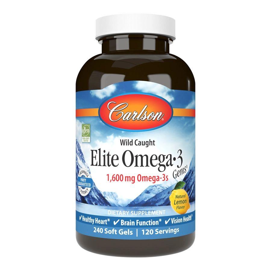 Жирные кислоты Carlson Labs Elite Omega 3 Gems, 240 капсул HS - фото 1 - id-p2176805838