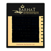 Вії для нарощування Barhat Lashes чорні Мікс довжин silk В 0.05 9-12 (8 ліній)
