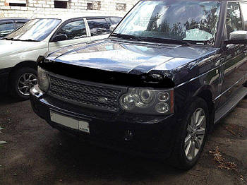 Дефлектор капота мухобойка Land Rover Range Rover 02-12, темний