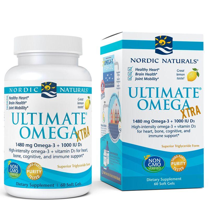 Жирные кислоты Nordic Naturals Ultimate Omega Xtra, 60 капсул HS - фото 1 - id-p2176805849