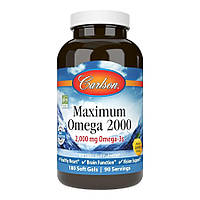 Жирные кислоты Carlson Labs Maximum Omega 2000, 180 капсул HS