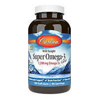 Жирные кислоты Carlson Labs Wild Caught Super Omega-3 Gems 1200 mg, 180 капсул HS