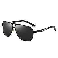 Стильные мужские авиаторские очки, очки повседневные металлические авиаторы Черные