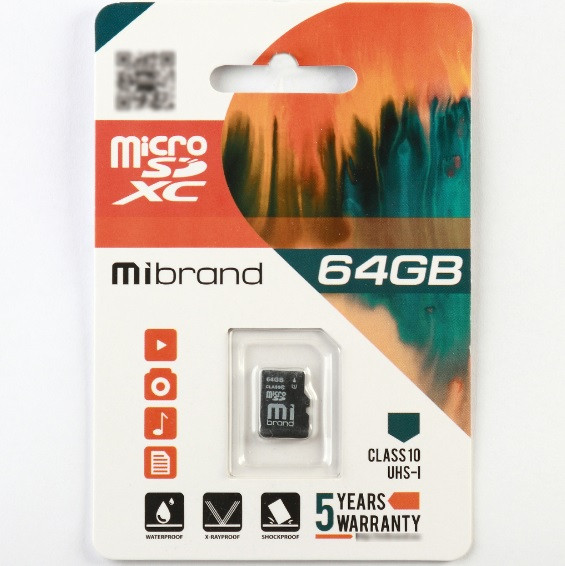 DR Карта пам'яті Mibrand microSDHC Class 10 UHS-I, 64GB