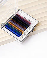 Вії амбре кольоровы Divalashpro Color Collection 10 ліній С+ 0.07 11мм
