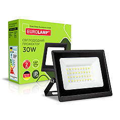 Світлодіодний прожектор Eurolamp з радіатором LED SMD 30W 6500К IP65 LED-FL-30(B)