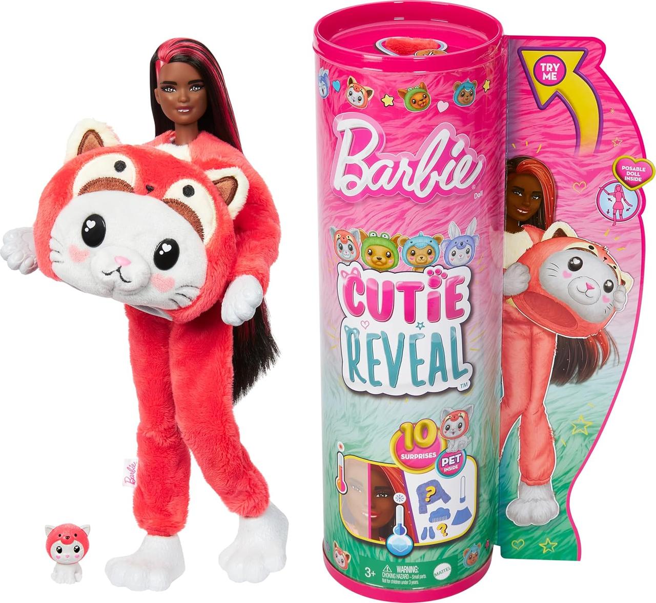 Лялька Барбі Barbie Cutie Reveal Чудове Комбо Кошеня в костюмі Червоної Панди