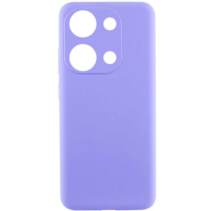 Чохол Silicone Cover Lakshmi Full Camera (AAA) для Xiaomi 14T | Мікрофібра Бузковий / Dasheen, фото 1