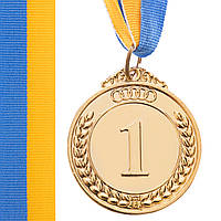Медаль спортивная с лентой Zelart START C-4333 цвет золотой lk