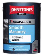 Матовая краска на основе акриловой смолы Johnstones Stormshield Smoosh Masonry UL/DP 4.62л Белая