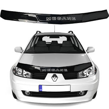 Дефлектор капота мухобойка Renault Megane II 2002-2009 Voron Glass