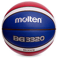 Мяч баскетбольный Composite Leather №6 MOLTEN B6G3320 оранжевый-синий lk