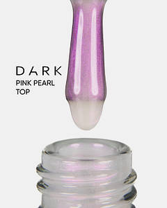 Камуфлюючий топ для нігтів Dark Pink Pearl Top рожево-перламутровий, 10 мл