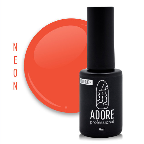 Неоновий гель-лак для нігтів Adore professional N-01 - orange, оранжевий, 8 мл