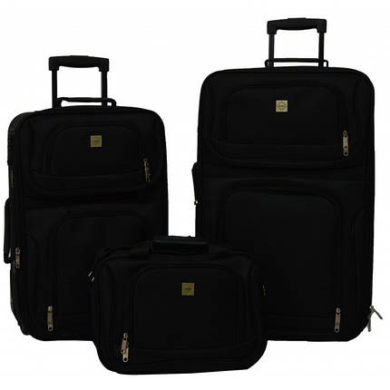 Набір валіз Bonro Best 2 шт і сумка чорний, фото 2
