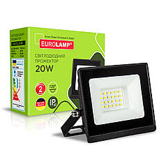 Світлодіодний прожектор Eurolamp з радіатором LED SMD 20W 6500К IP65 LED-FL-20(B)