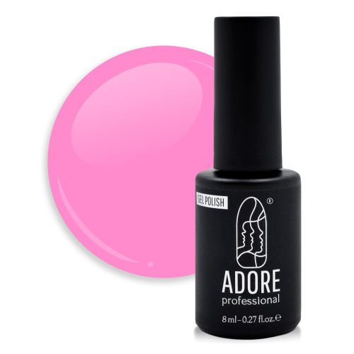 Гель-лак для нігтів Adore professional №417 - pussy, яскравий рожево-малиновий, 8 мл