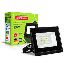Світлодіодний прожектор Eurolamp з радіатором LED SMD 10W 6500К IP65 LED-FL-10(B)