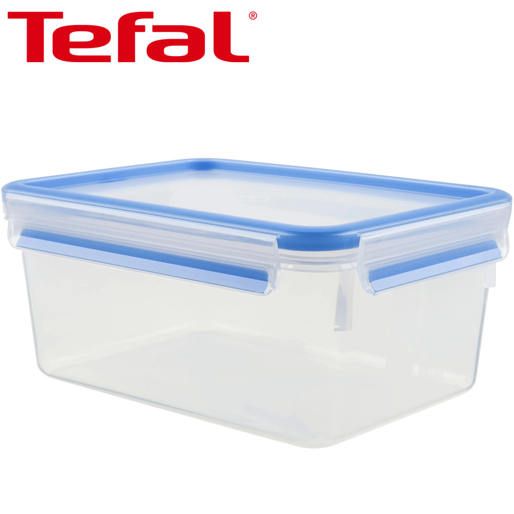 Харчовий контейнер (судочок для їжі) Tefal MasterSeal 2.3 л, прозорий, пластиковий, прямокутний