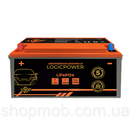 SM  SM Автомобильный аккумулятор литиевый LP LiFePO4 12V - 160 Ah (+ слева) BMS 1400А, фото 2