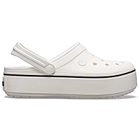 Crocs Crocband Platform Clog White оригинальные, Кроксы на платформе белые оригинал + коробка