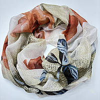 Натуральний шарф снуд із м'якої віскози. Жіночий турецький баф на весну і осінь