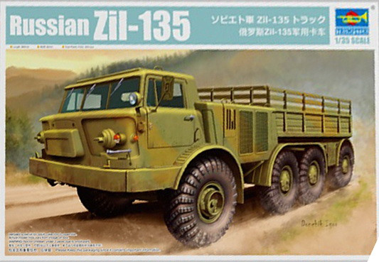 Пластикова модель 1/35 Trumpeter 01073 совецький важкий військовий тягач ЗІЛ-135