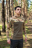Армейская рубашка уставная боевая coolmax военная multicam полевая летняя мужской убакс для зсу мультикам всу