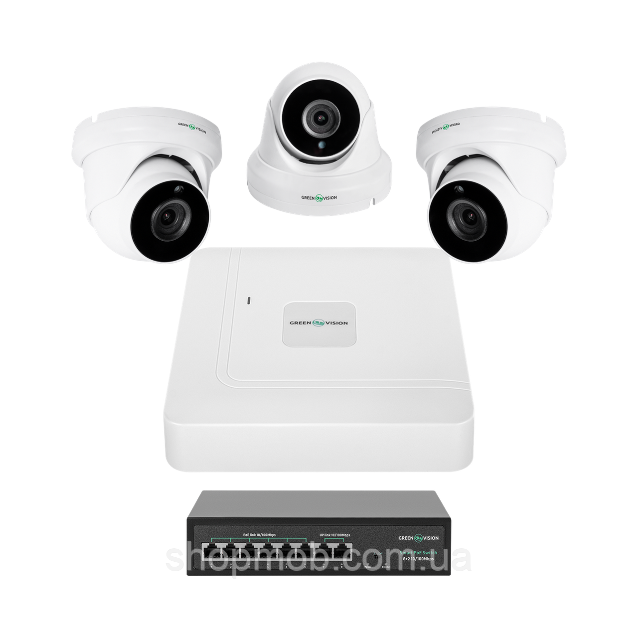 SM  SM Комплект видеонаблюдения на 3 камеры GV-IP-K-W81/03 5MP